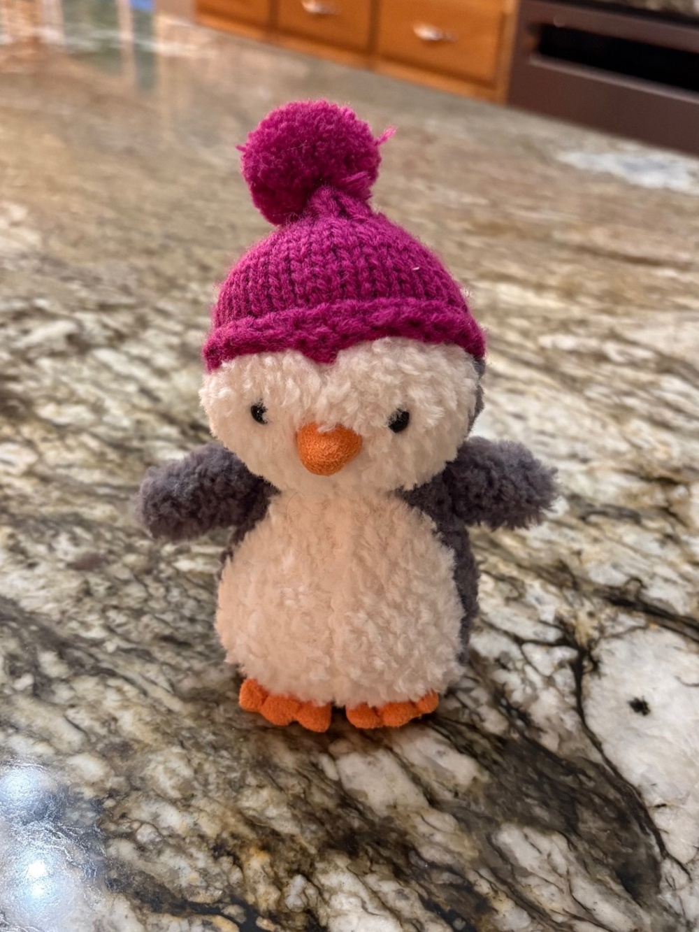 Jellycat Wee Penguin With Purple Hat